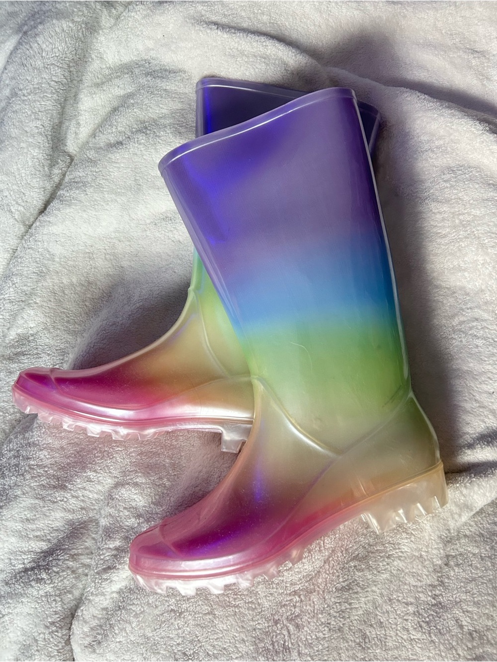NWOB Women’s Rainbow Rain Boots size 9.5